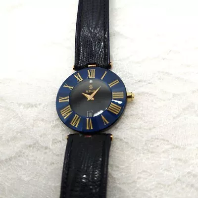 H.Stern Agastern Sapphire + 18K 1P Diamond Men's Watch Quartz Black Dial Analog • $609.99