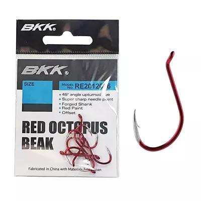 BKK Octopus Red Beak Hook Pack • $6.49