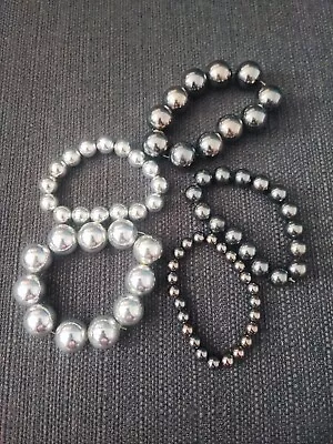 £1.99 • Buy Silver Pearl 5 Piece Bracelet Set