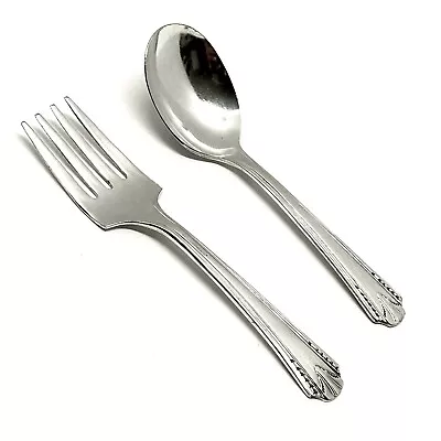 Vintage Vernon CASINO Silver Plate 1931 Baby Feeding Fork And Spoon Set • $14.95