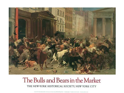 The Bulls And Bears - William H. Beard Wall Street Art Print Stock Market Poster • $36.49
