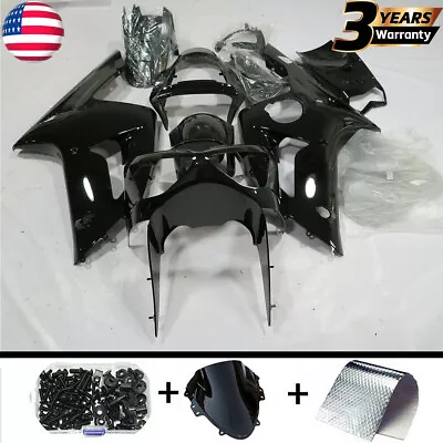 Fairing Kit For Kawasaki Ninja ZX6R ZX636C 2003 2004 ABS Bodywork Glossy Black • $359.02