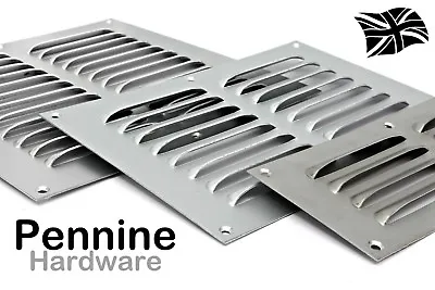 POPULAR LOUVRE VENT Aluminium Silver Louvered Ventilator Grill 6 Sizes  • £4.62