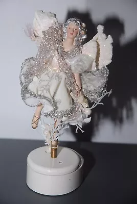 Vintage Musical Rotating Christmas Angel Figurine / Ornament Hark The Herald • £15