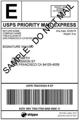 USPS Prepaid Express Priority Mail  Shipping Label (60 Lbs  USA) • $22.95