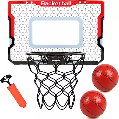 Over The Door Basketball Hoop Mini Basketball Hoop With 2 Balls & Complete  • $29.18