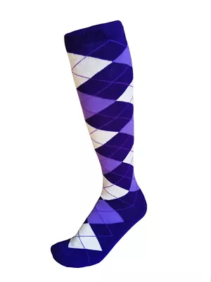 Men Various Colors Scottish  Argyle Golf Knee High Socks: Over-The-Calf 5-89-13 • $12.99