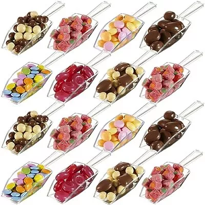 Mini Clear Acrylic Plastic Scoops 24 Pack For Candy Ice Cream Bar Jars Contai... • $15.80