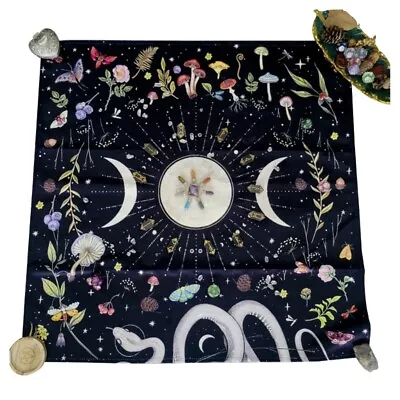 Velvet Tarot Cards Tablecloth Altar Cloth Square Tapestry Supplies • £10.90