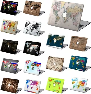 World Map Rubberized Hard Cut Out Case Cover For Macbook Pro Air 11 12 13 15 16 • $16.19