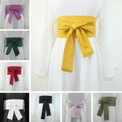 Women Japanese Wide Belt Extra Corset Waistband Obi For Kimono Yukata Retro • £15.20