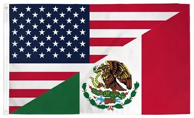3 X 5 Ft  USA Mexico Combo Flag Half And Half Garden Flag • $9.99