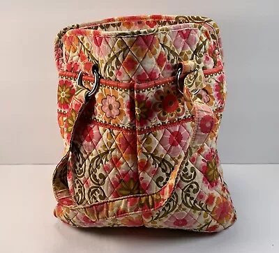 Vera Bradley Poppy Pink Floral Tote Women's Colorful Fashion Summer Handbag • $24.99