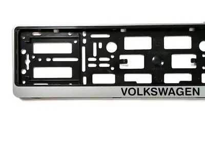 SILVER VOLKSWAGEN VW European Euro License Number Plate Holder Frame German Car • $20.50