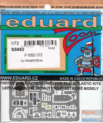 EDUSS662 1:72 Eduard Color Zoom PE - F-105D Thunderchief (TRP Kit) • $19.84