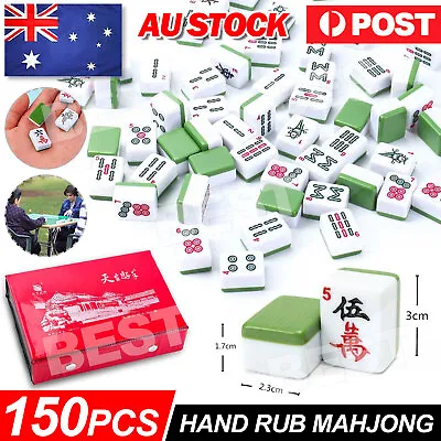 MahJong 144 Tiles Set Large Heavy Duty With Sign Play Game Box NEW • $36.95