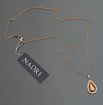 Nadri Gold Plated CZ Chain Pendant Necklace • $50