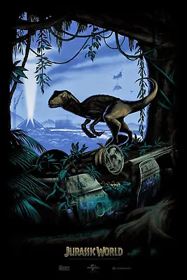 Jurassic World By Mark Englert - Variant - Signed AP  Sold Out Not Mondo Print • $200