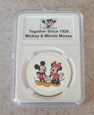 Disney Collective Medallion Coin Mickey & Minnie Mouse Together Since 1928 • $16.10