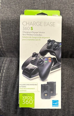 $69.99 • Buy Nyko Charge Base S For Xbox 360 Controllers W 2 Rechargeable Batteries & Charger