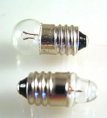 MES Mini Edison Screw Bulb E10 Range 1.2v 1.5 2.2 2.5 3.5 6 12 14 + 24V OM0311 • £7