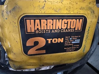 Harrington 2 Ton Electric Chain Hoist • $2199