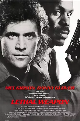 Lethal Weapon Mel Gibson Danny Glover Movie Poster Print • $6.49