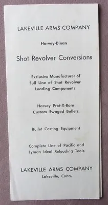 Vtg 1954 Lakeville Arms Co Harvey-Dinan Shot Revolver Conversions Pamphlet CT • $20
