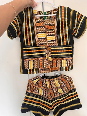 £10 • Buy Kids Dashiki Suit African Ethnic Dashiki Boys-Girls Shirt-Short Set (2-3Years)