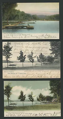 Lake Mahopac Carmel NY: Three C.1906 Postcards SOUTH COVE LAKE LOOKING NORTH • $10