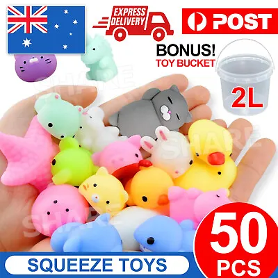 $23.95 • Buy 50PCS Cute Animal Squishies Kawaii Mochi Squeeze Toys Stretch Stress Squishy AU