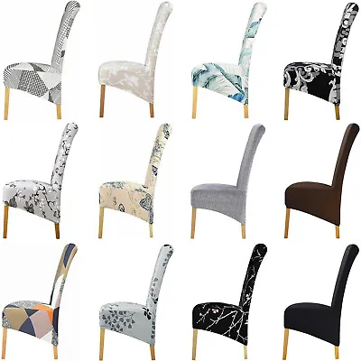 $10.82 • Buy Stretch Dining Chair Covers Highback Seat Slipcover Spandex Cover Removable XL