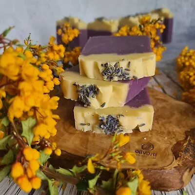 Lavender Relax Handmade Vegan Natural Soap Cold Process Bar Palm Free Calming • £4.49