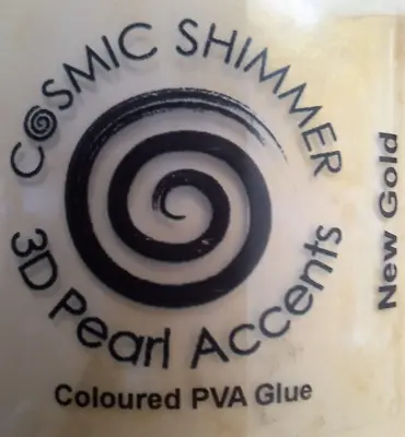 Cosmic Shimmer Pearlescent PVA 3D Pearl Accents Coloured Acrylic Glue NEW GOLD • £2.25