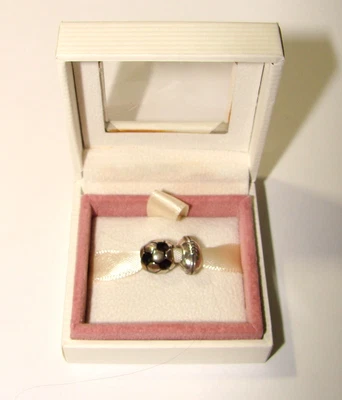 £49.42 • Buy Lot Of 2 Authentic Pandora Sterling Silver Charms Soccer & Football Ale 925 New