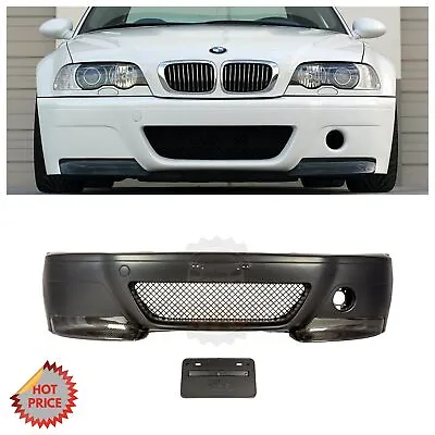 Csl Rep Plastic Bumper W/ Carbon Fiber Splitters For E46 M3 Coupe Convertible • $569.95