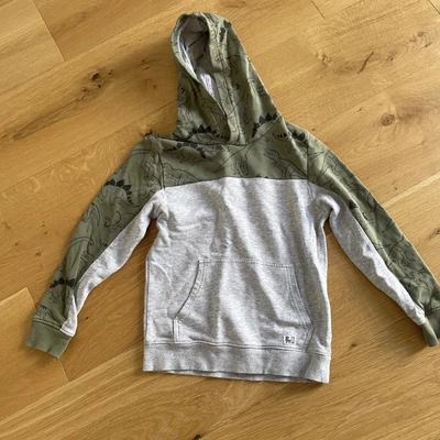 £0.99 • Buy H&m Boys Dinosaur Khaki Green Hoodie Age 6-8y