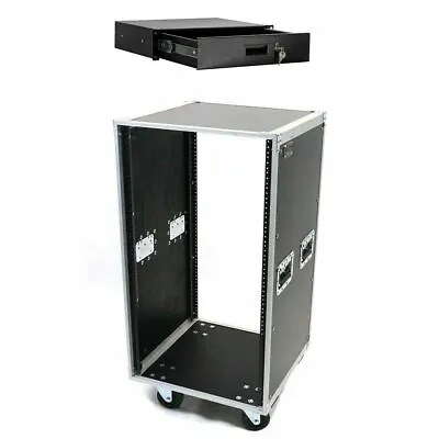 OSP 20 Space Studio Rack Case (No Lids)  Wheels & OSP 2 Space Deep Rack Drawer • $573.98