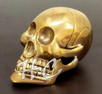 $18 • Buy Style Skull Head Solid Brass Handle For Wooden Walking Stick & Vintage Cane Gift