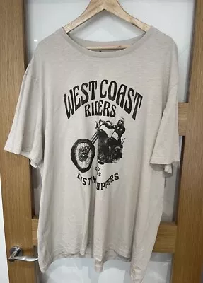 West Coast Choppers Motorbike Harley Choppers 3XL Crew Neck Off White T Shirt • £14.99