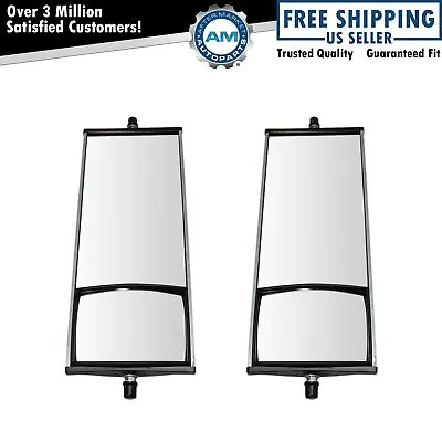 16  X 6.5  Aluminum West Coast Mirror Pair W/ Convex Glass For HD Semi Truck • $47.79