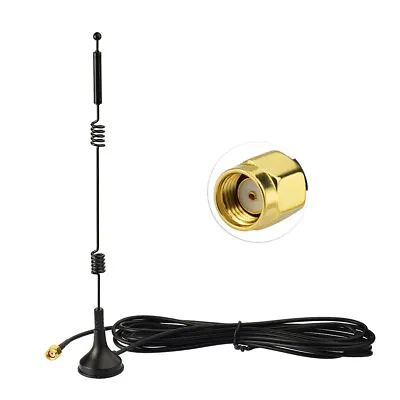 Dual Band WiFi 2.4GHz 5GHz Magnetic Base MIMO RP-SMA Male Antenna For IP Camera • $5.99