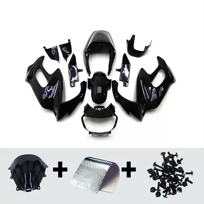 Gloss Black Fairings For Honda VTR1000F Firestorm 1997 - 2005 Bodywork Kit Cowls • $340.95