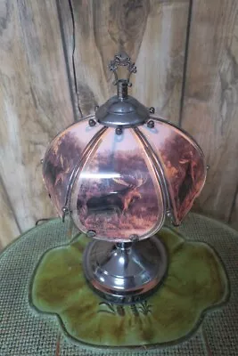 Moose  Touch Lamp - Moose 3 Way Touch Glass Shade With Metal Bronze Light Base • $95