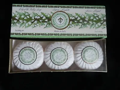 £10.99 • Buy FINE FLORENTINE SOAPS---LILY OF THE VALLEY---3X100g--MADE IN ITALY
