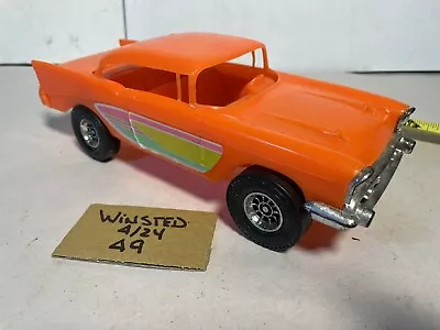 Vintage Processed Plastics Tim Mee ‘57 Chevy Plastic Muscle Car Orange • $19.99