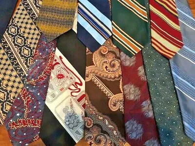 30 Pcs Lot Neckties Vintage Mix Wide Narrow Quilting Crafting Lots • $32.50