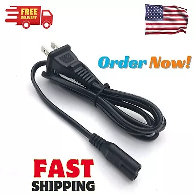 AC Power Cord 2 Prong Cable For PS4 PS3 PS2 Slim XBOX PC LAPTOP PSV Monitor TV • $7.99
