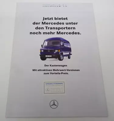 Brochure Mercedes T1 Box Car Transporter 1994 - EXCELLENT CONDITION • $6.34