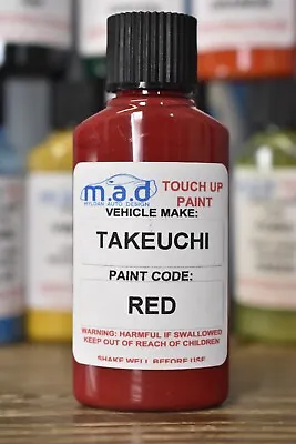 Red Touch Up Paint For Takeuchi Tb210 Tb216 Tb219 Micro Mini Digger Excavator • £6.95
